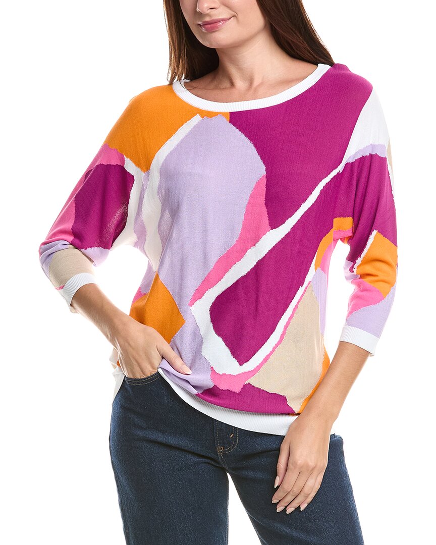 Joseph Ribkoff Abstract Print Pullover In Multi In Multi