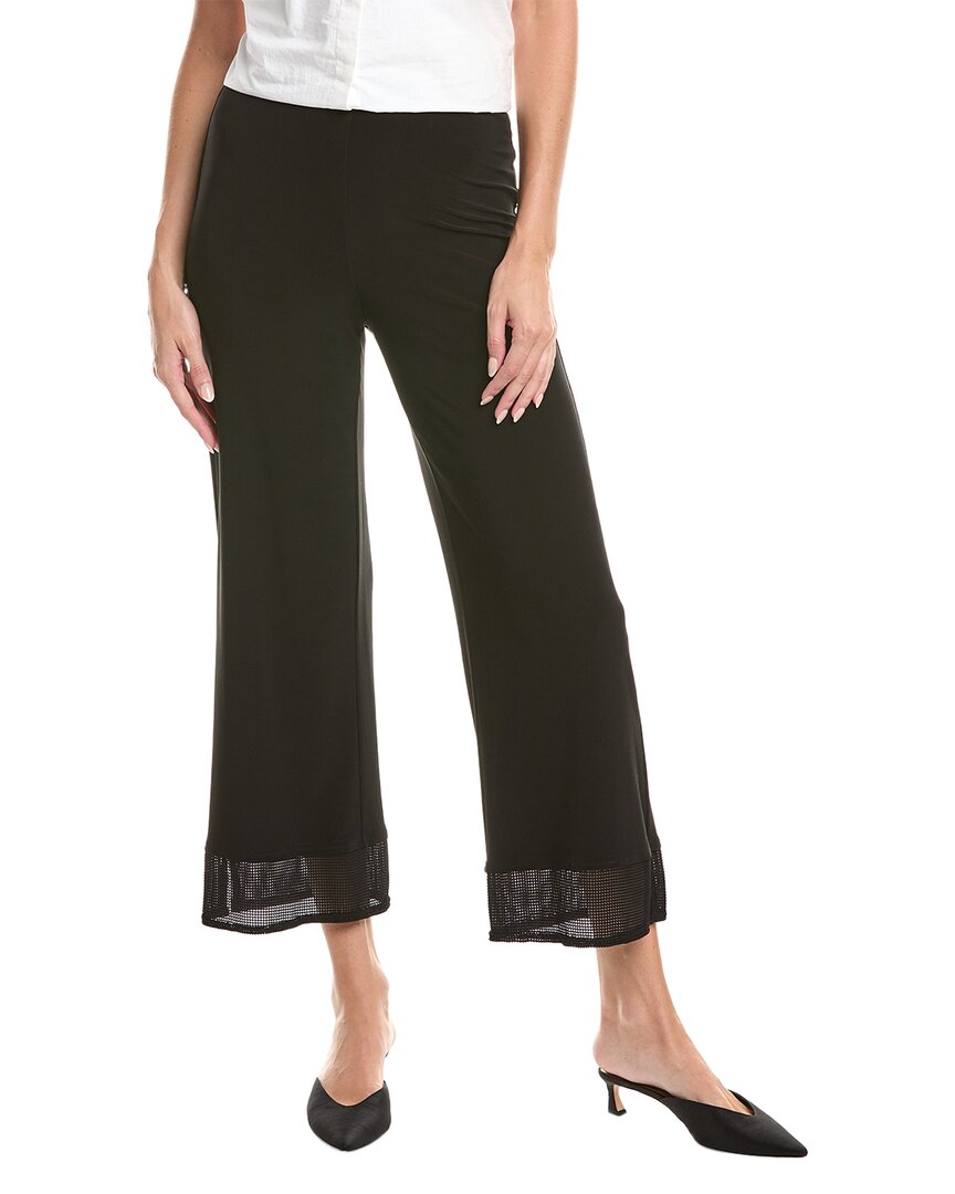 Joseph Ribkoff Mesh Hem Pant In Black