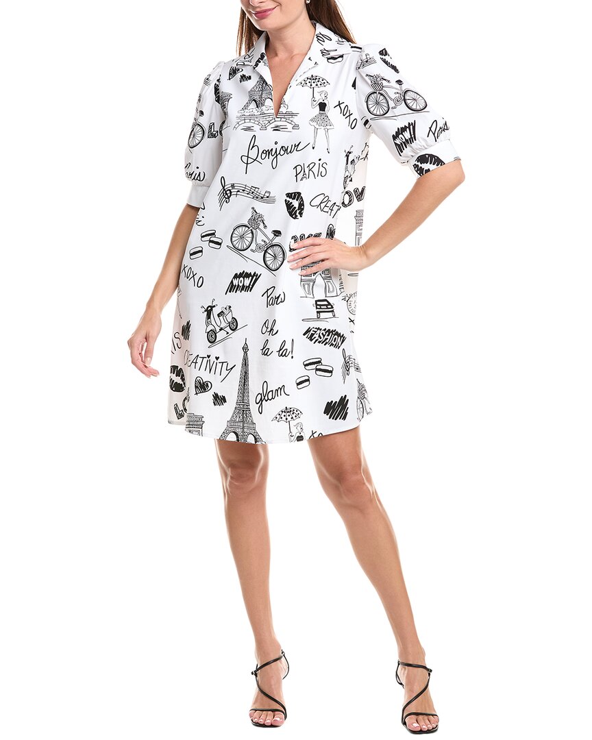 Joseph Ribkoff A-line Dress In White