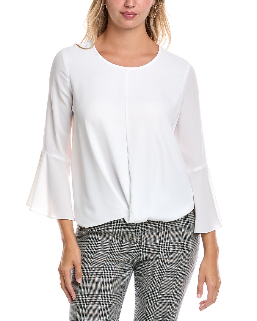 Joseph Ribkoff Georgette Blouse In Off White In White
