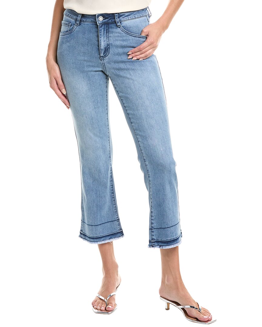 Joseph Ribkoff Flare Crop Jean In Blue
