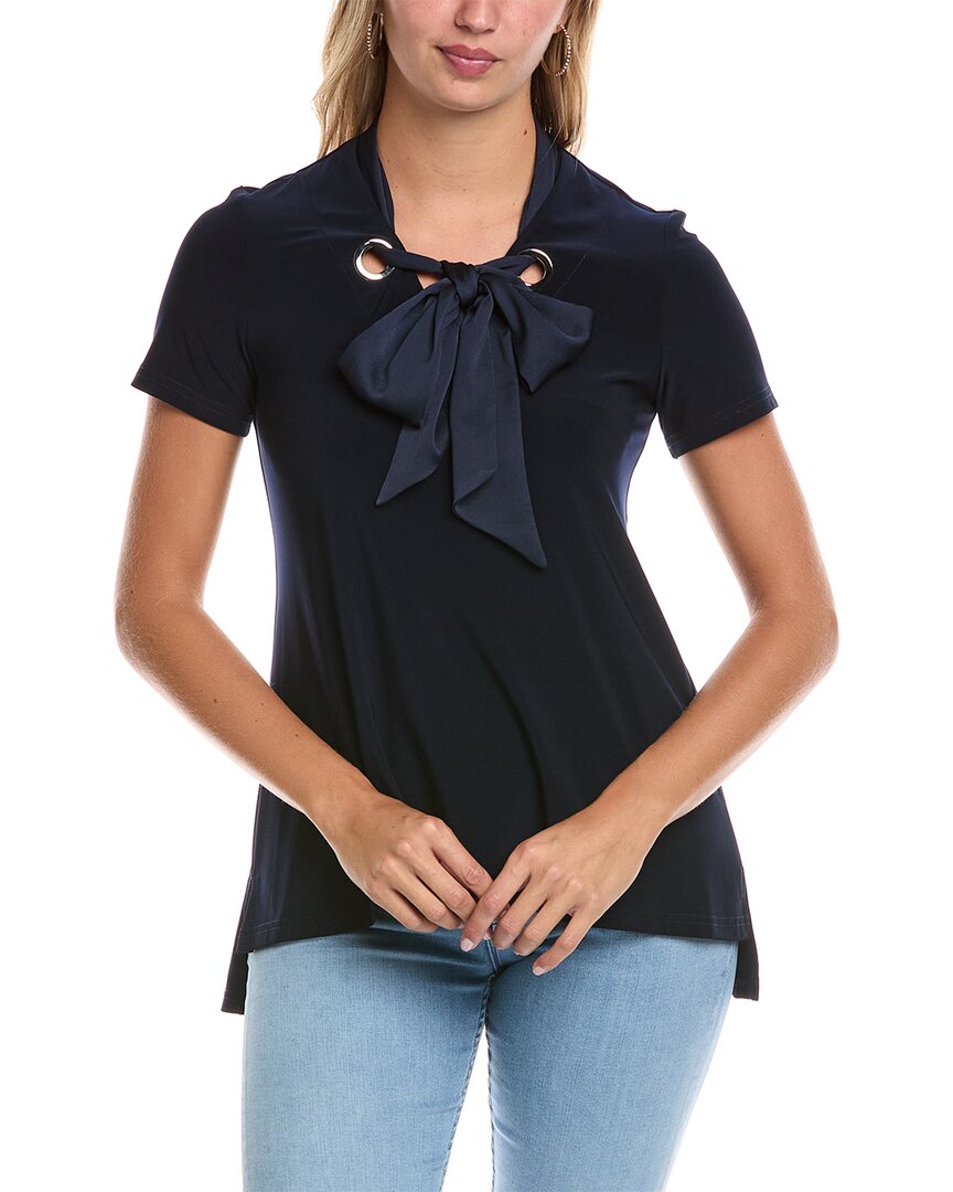 Joseph Ribkoff Tie Top In Blue