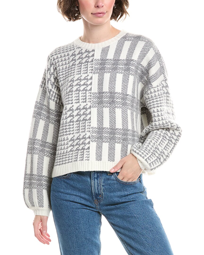Splendid Elliott Plaid Sweater In Gray