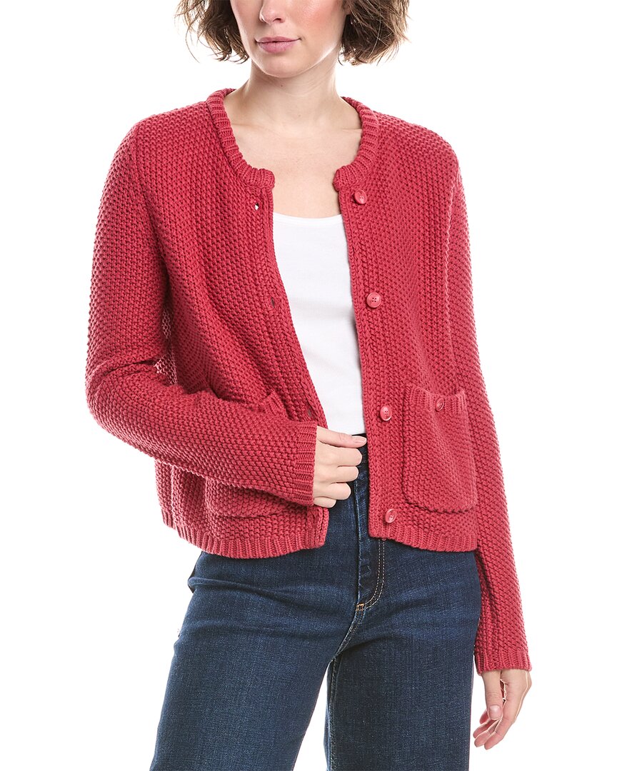 Splendid Andrea Cropped Cardigan In Red