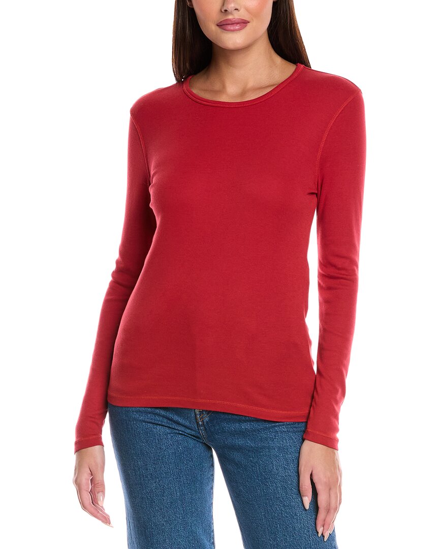 Splendid Crewneck 1x1 T-shirt In Red