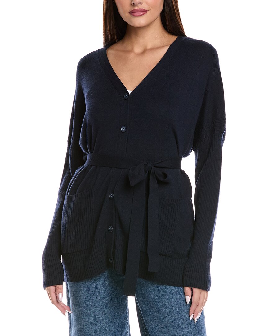Splendid Georgie Cashmere-blend Tunic Cardigan In Blue