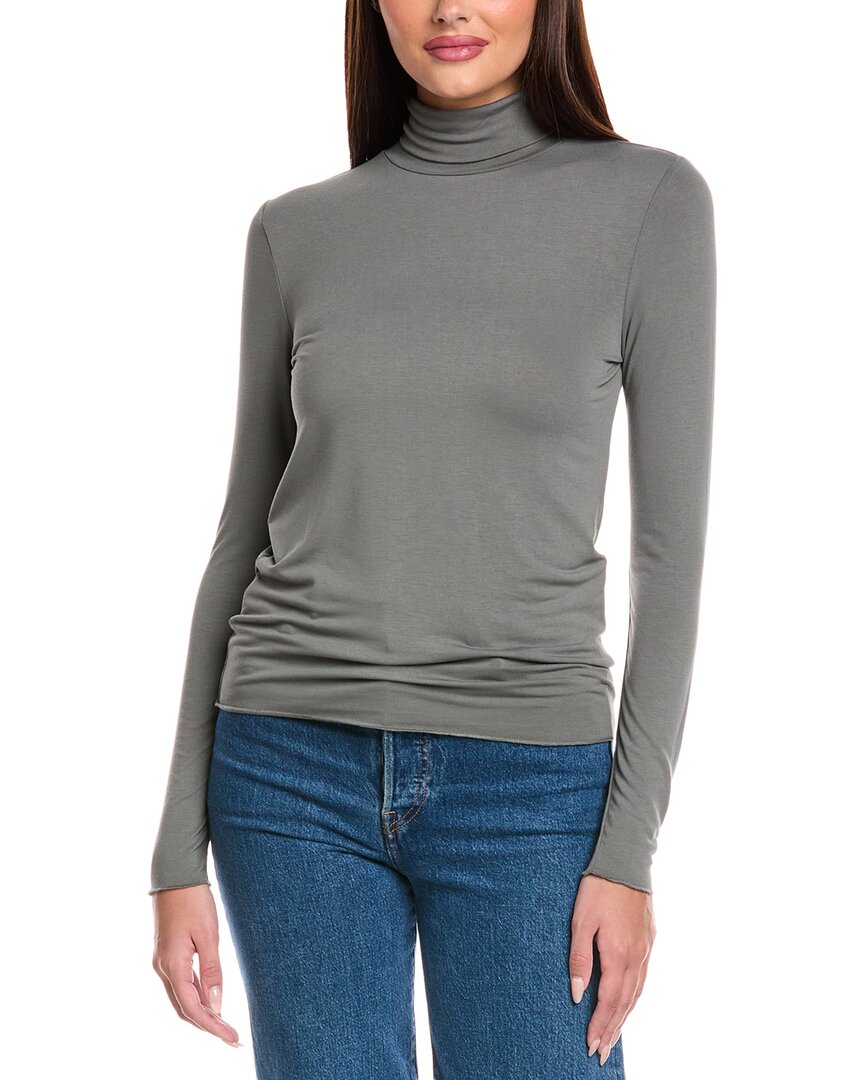 Splendid Turtleneck Tee In Gray