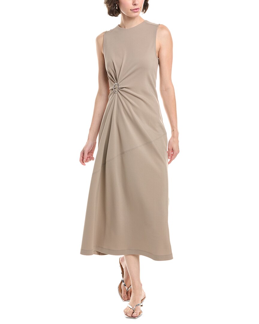 Max Mara Losanna Midi Dress In Brown