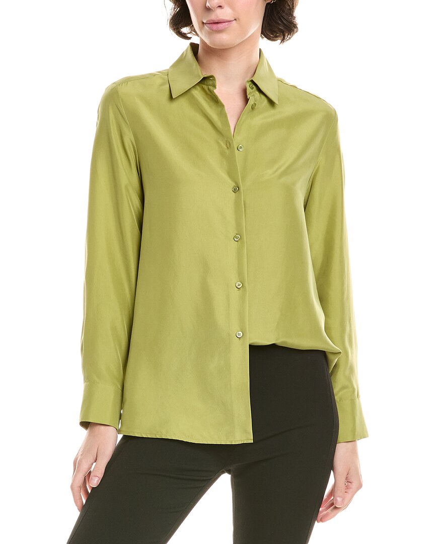 Max Mara Weekend  Almina Silk Shirt In Green
