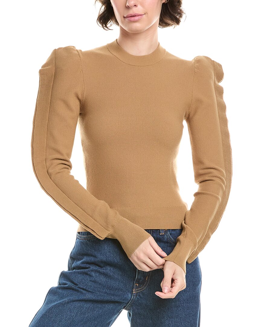 Max Mara Genero Ruffle Puff Sleeve Sweater In Multi