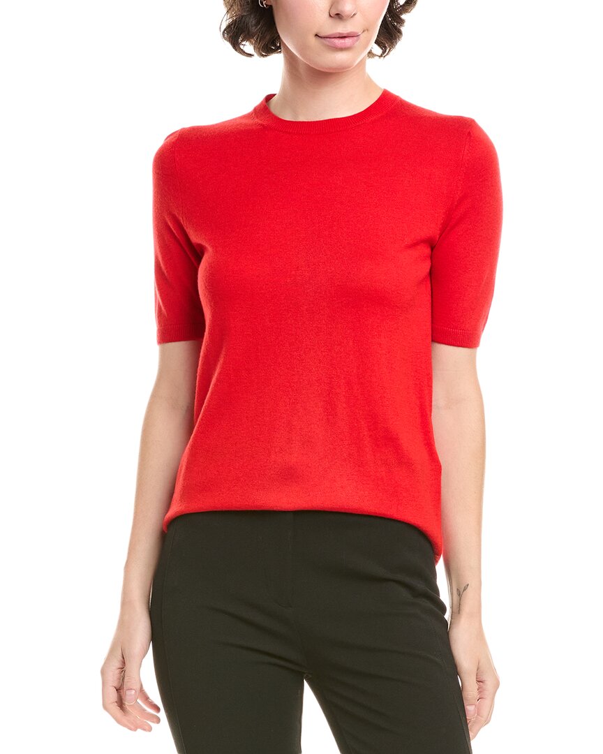 Max Mara Warren Silk & Cashmere-blend Sweater In Red