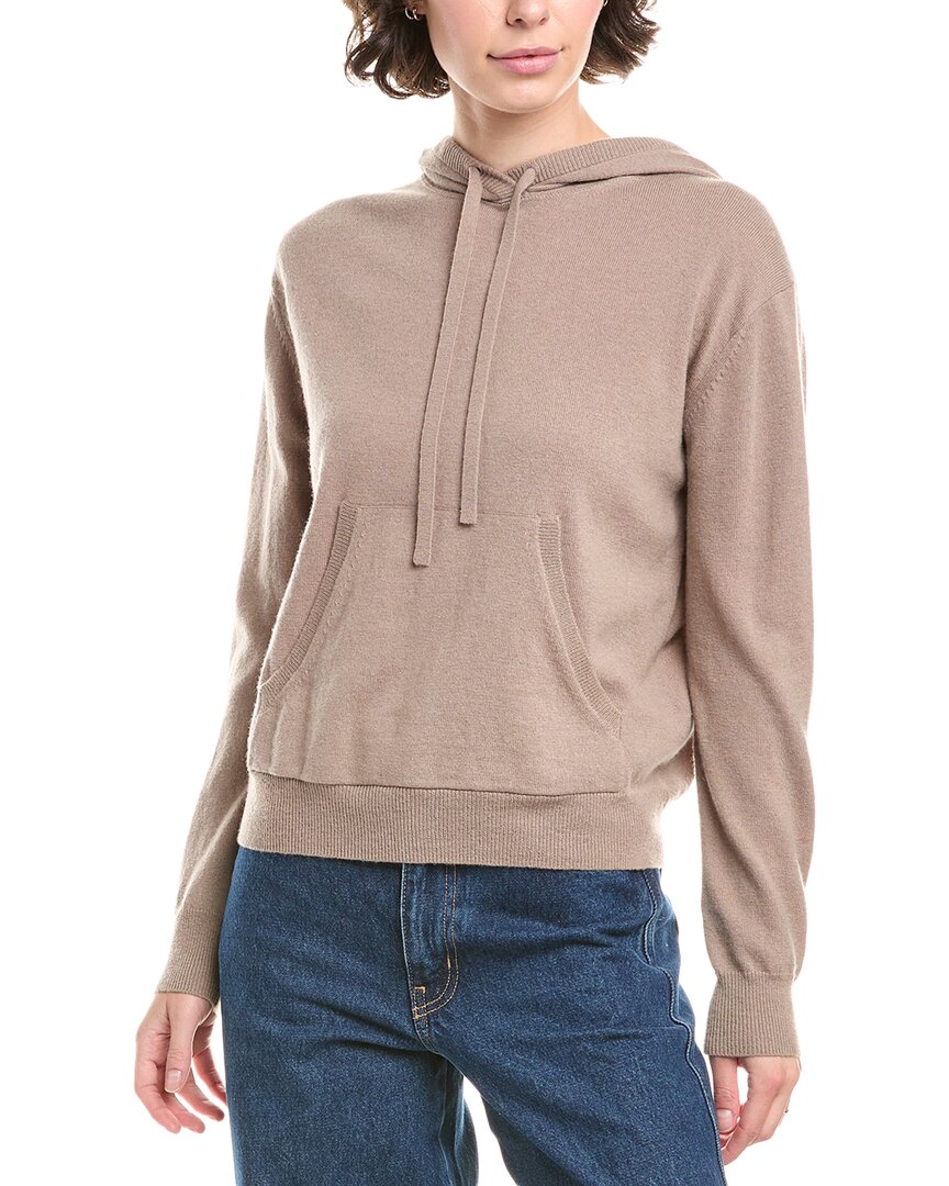 Max Mara Tenente Wool & Cashmere-blend Hoodie In Brown