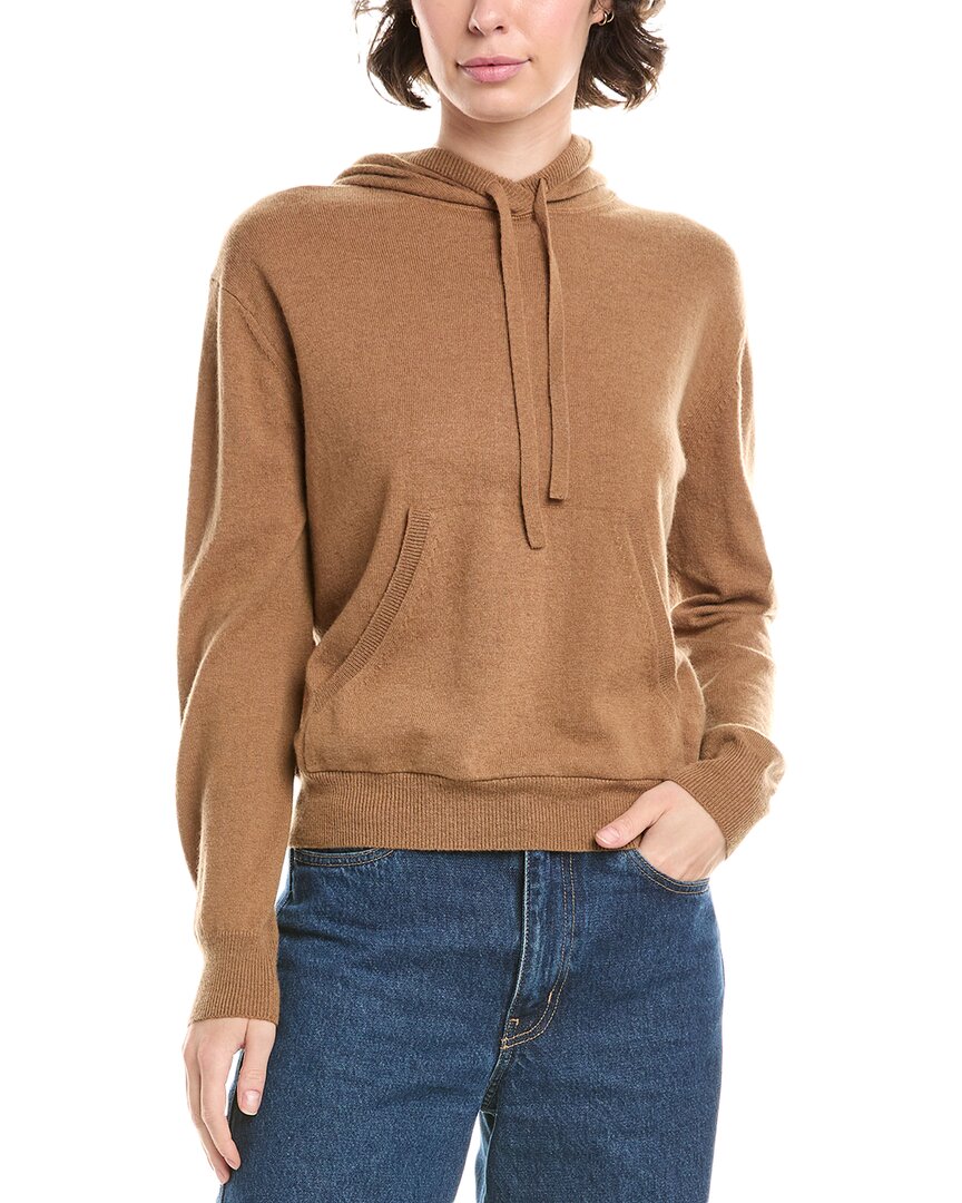 Max Mara Tenente Wool & Cashmere-blend Hoodie In Brown