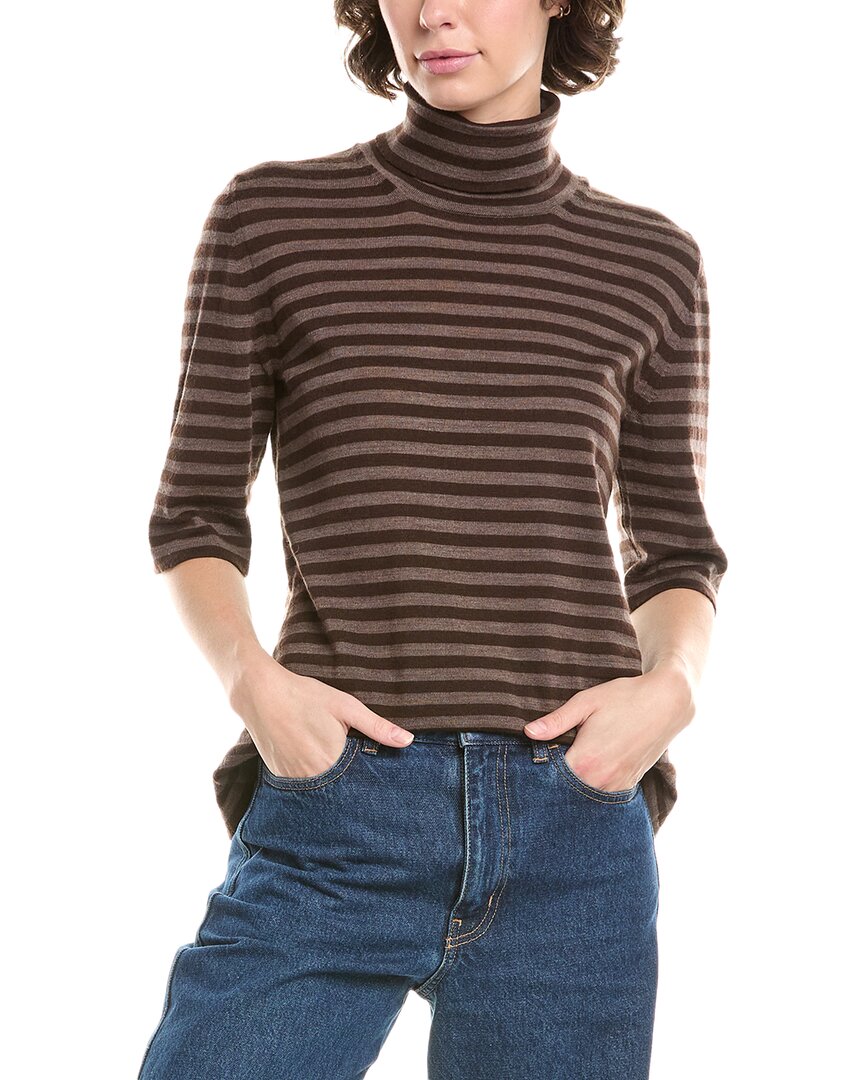 Max Mara Vadius Wool Mock Neck Sweater In Brown