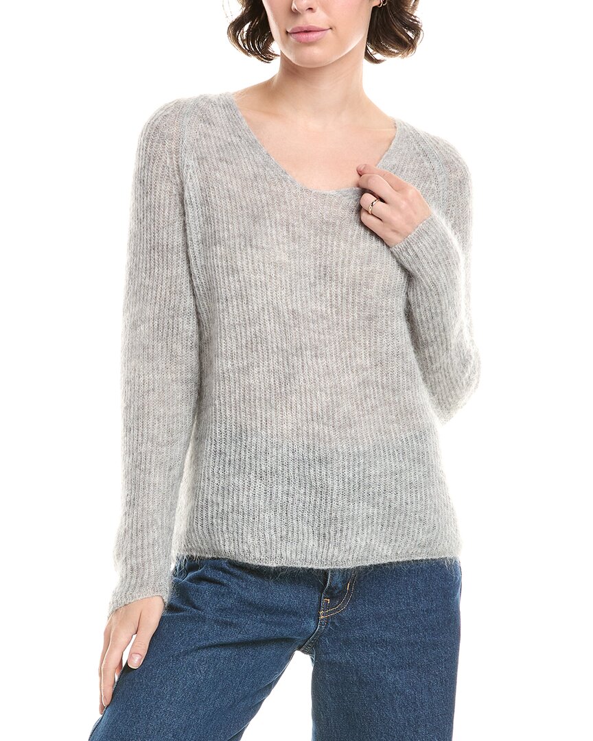 Max Mara Fresis Mohair-blend Sweater In Gray