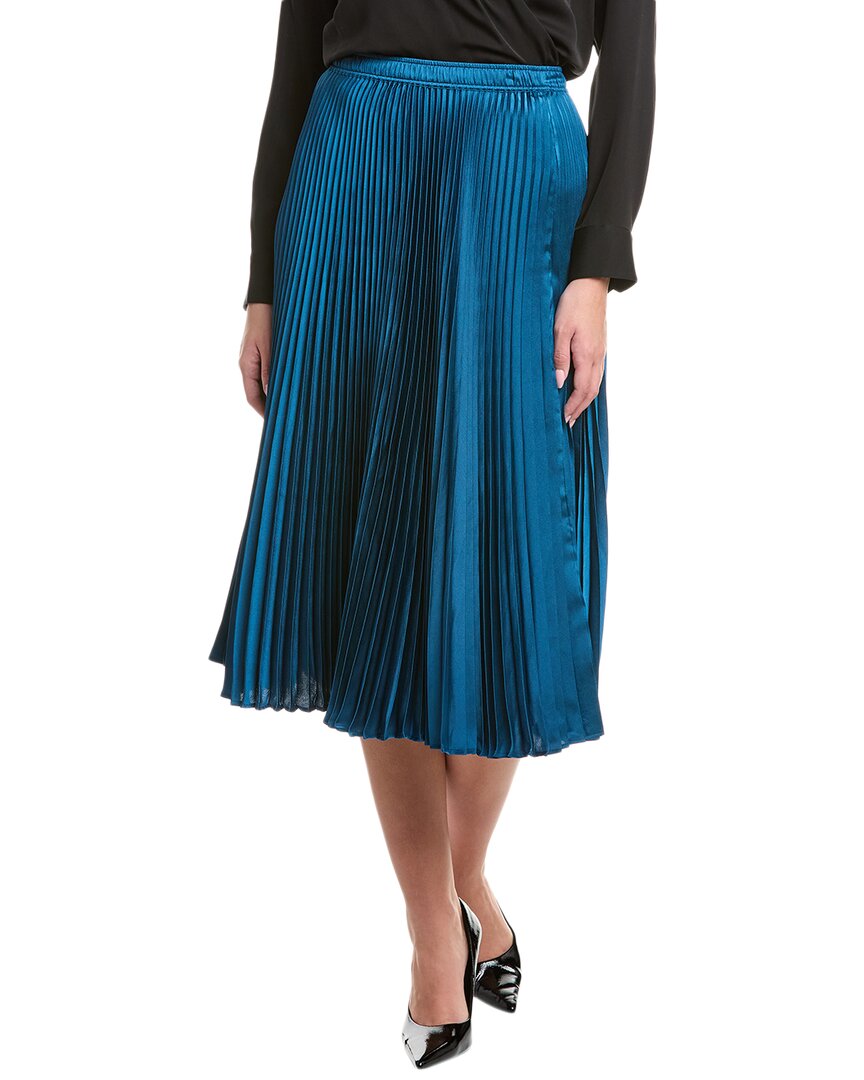 Hugo Boss Boss  Vyysola Pleated Skirt In Blue