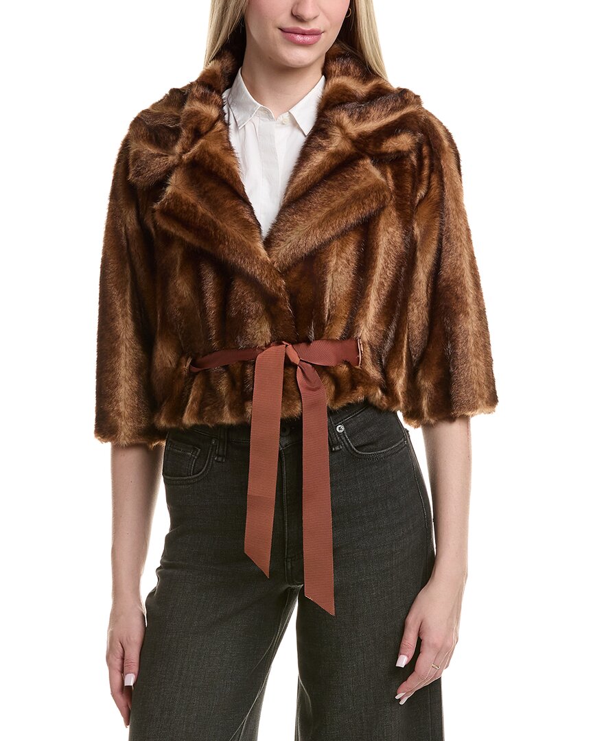 Sara Campbell Ribbon Jacket In Brown