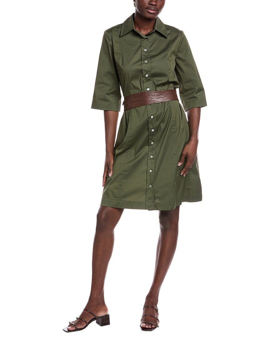 Sara Campbell A-line Shirtdress In Green