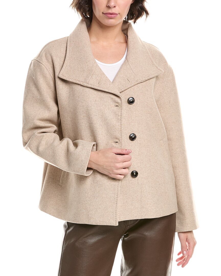 Pascale La Mode Wool-blend Jacket In Brown