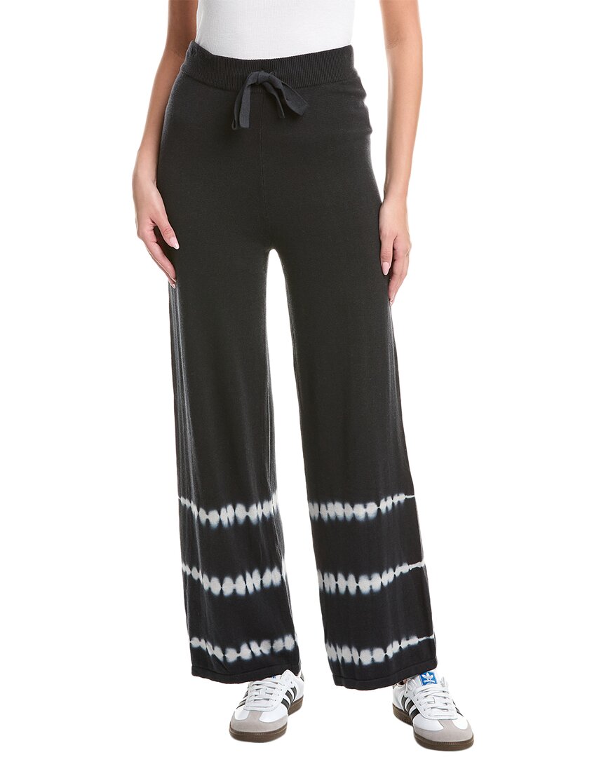 Wispr Bleach Out Silk-blend Wide Leg Pant In Black