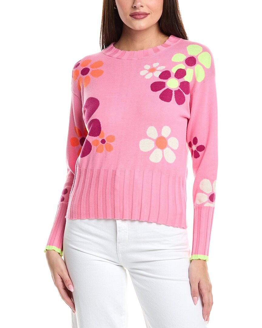 Wispr Blossom Silk-blend Sweater In Pink