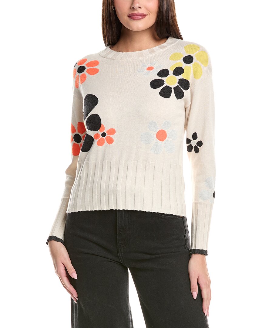 Wispr Blossom Silk-blend Sweater In Neutral