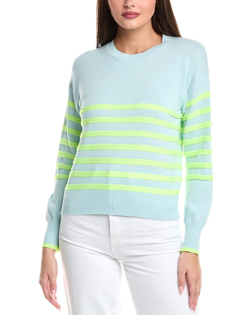 Wispr Brynn Stripe Silk-blend Sweater In Blue