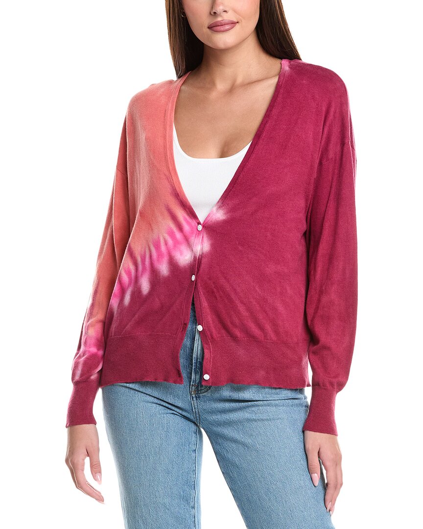 Wispr Burn Out Tye Dye Silk-blend Sweater In Pink