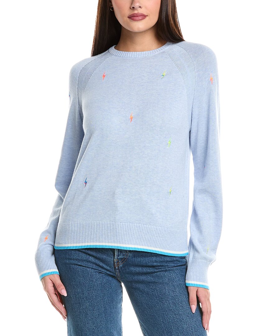 Wispr Electric Embroidery Silk-blend Sweater In Blue