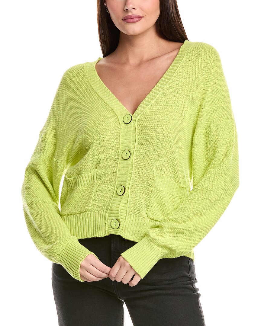 Wispr Honeycomb Silk-blend Cardigan In Green