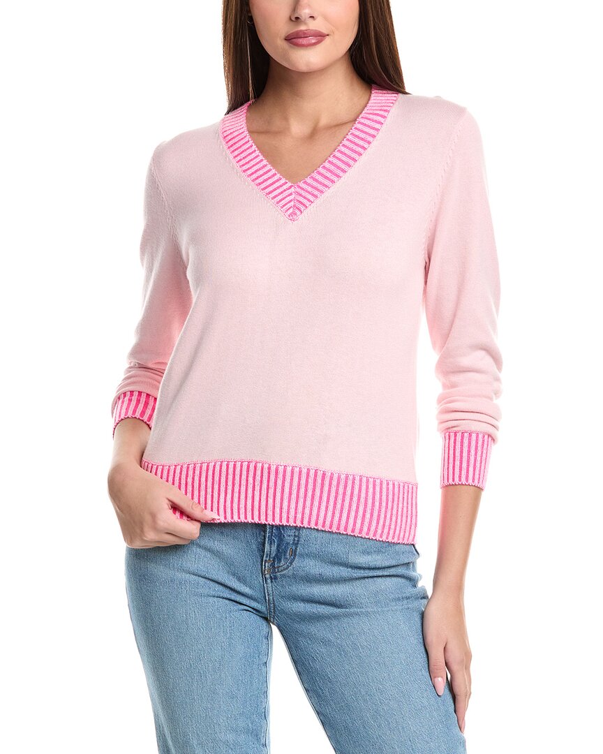 Wispr Plaited Trims Silk-blend Sweater In Pink
