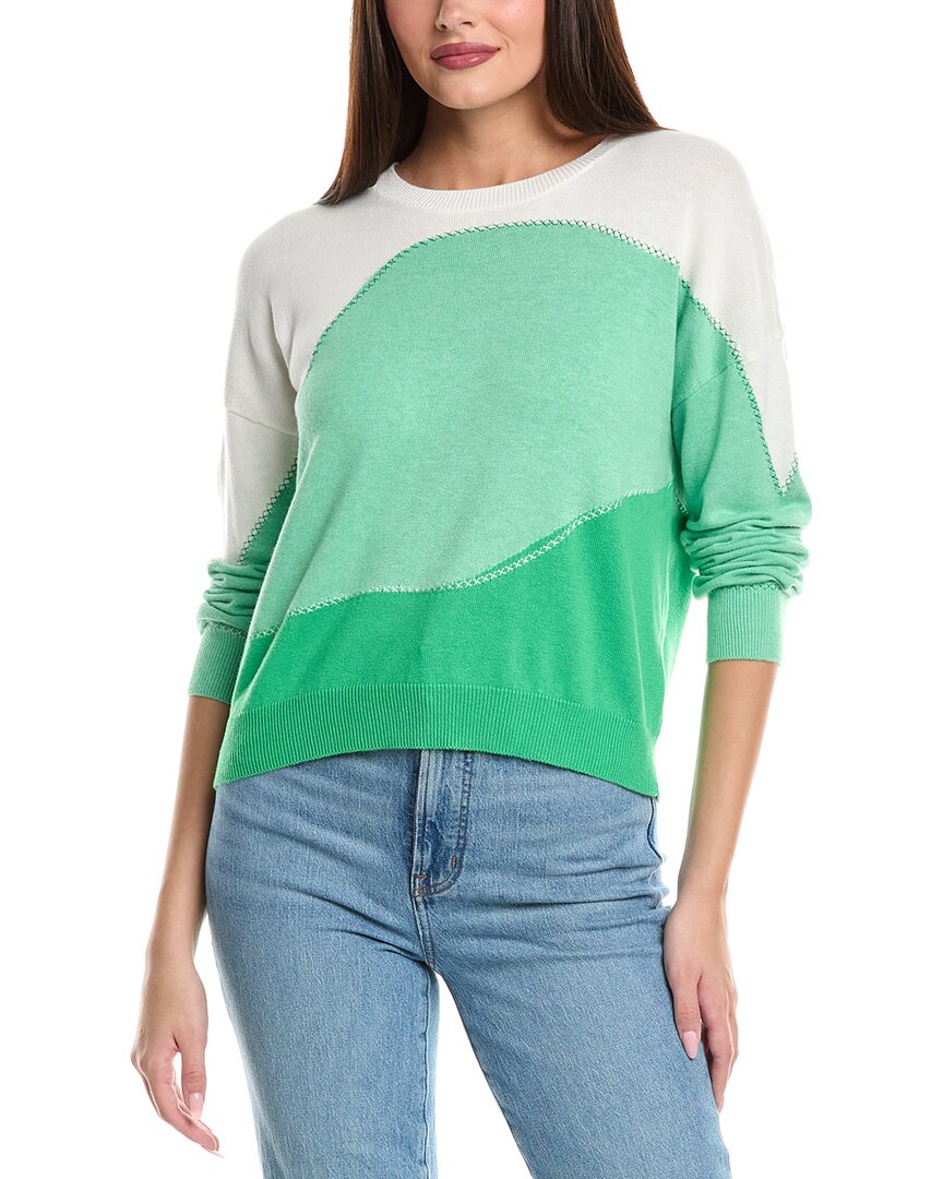 Wispr Riley Wave Silk-blend Sweater In Green