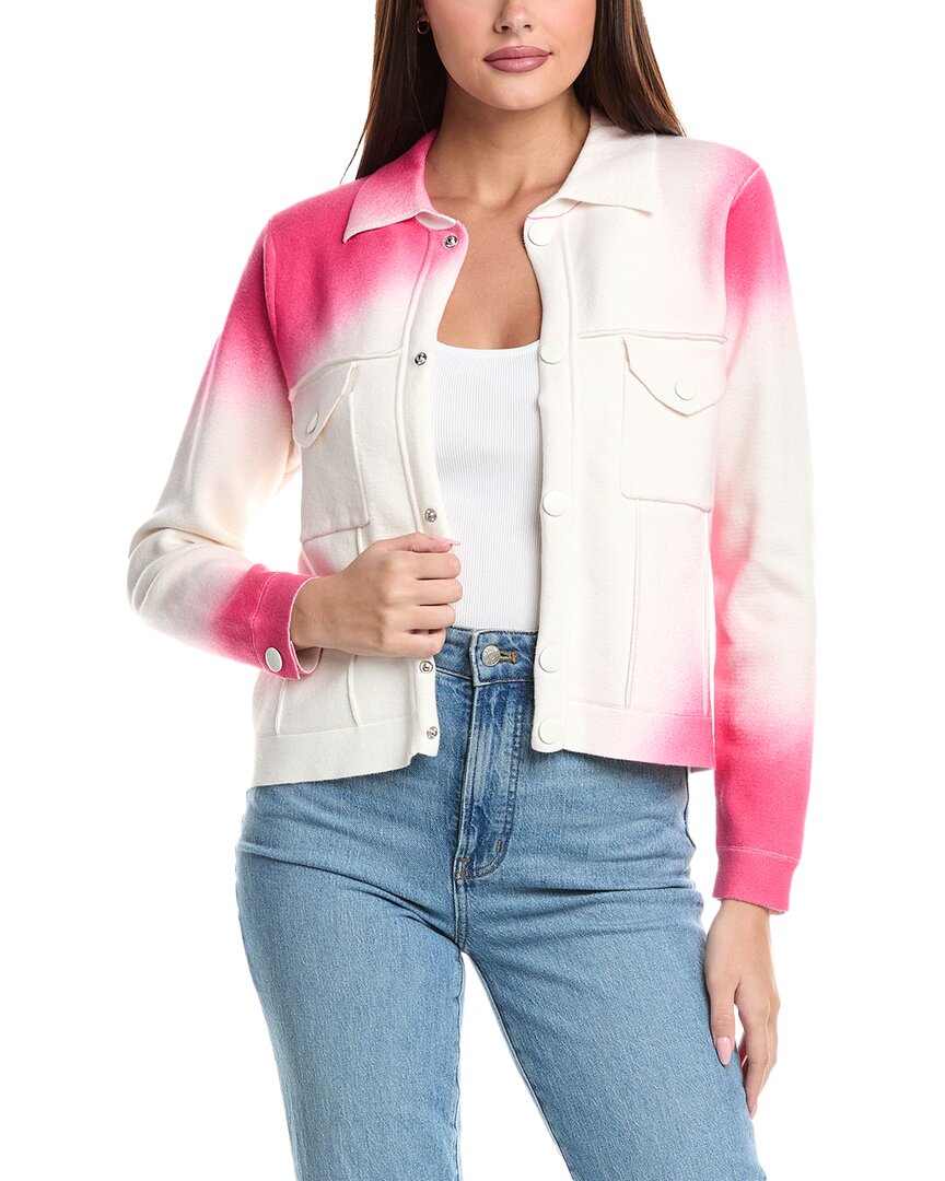 Wispr Shadow Print Silk-blend Jacket In Multi