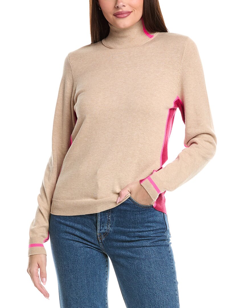 Wispr Sporty Roll Neck Silk-blend Sweater In Brown