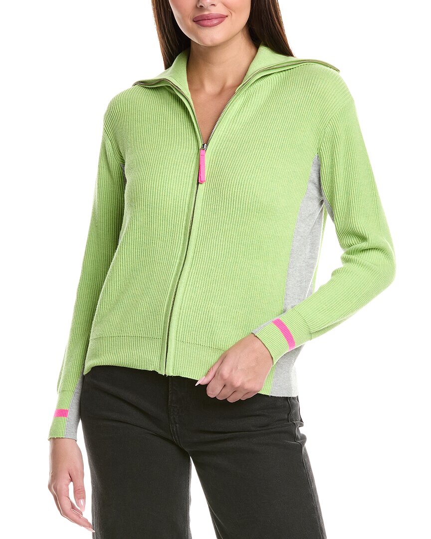 Wispr Sporty Zip Silk-blend Jacket In Green