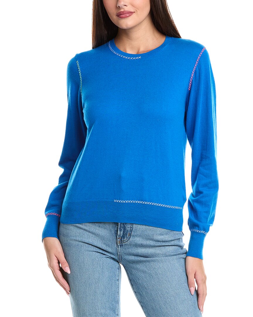 Wispr Winnie Silk-blend Sweater In Blue