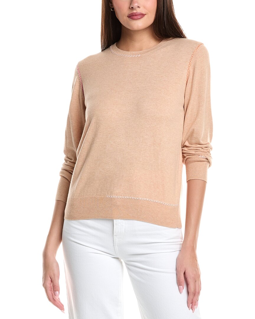 Wispr Winnie Silk-blend Sweater In Brown