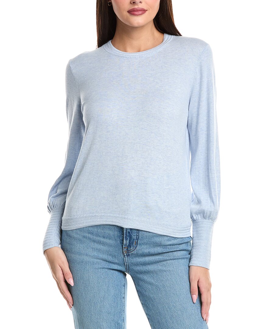 Wispr Zig Zag Bijou Silk-blend Sweater In Blue