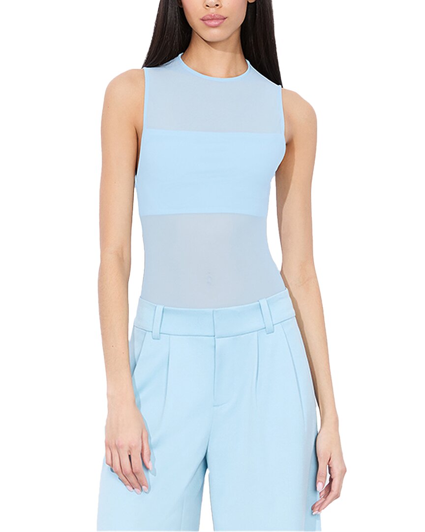Alice And Olivia Alice + Olivia Bandeau Bodysuit In Blue