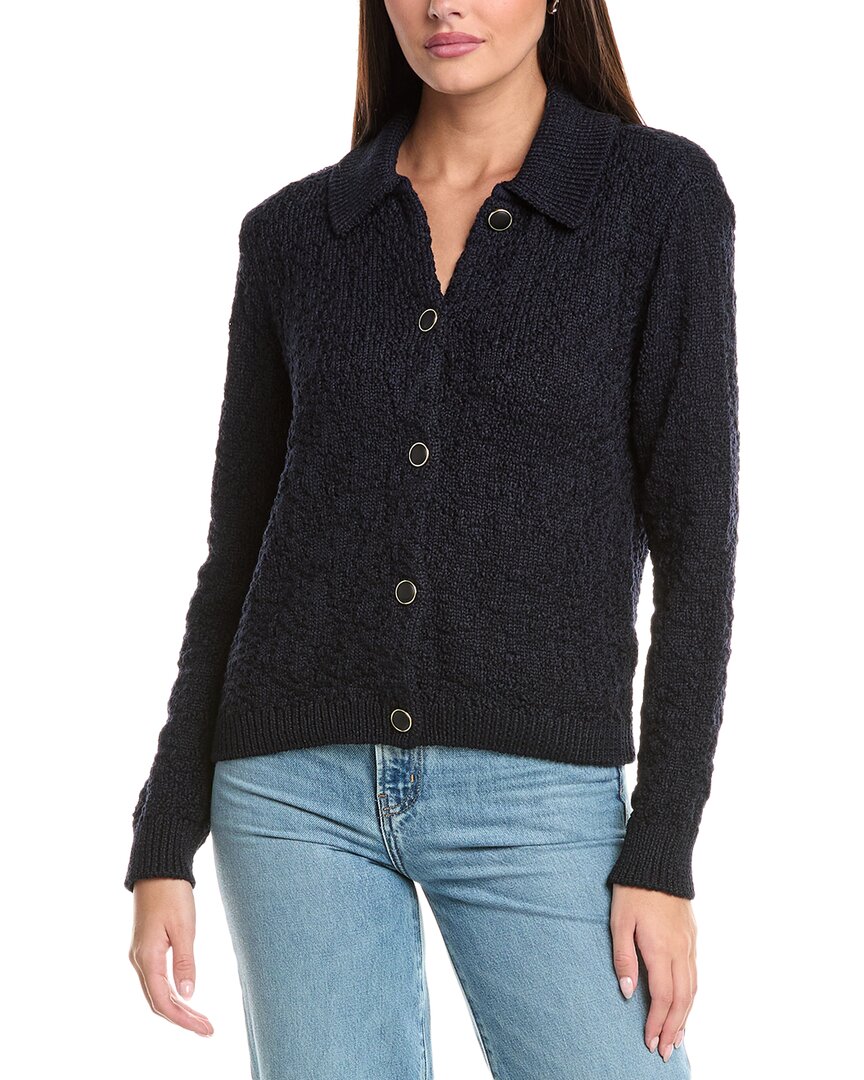 Rag & Bone Lecroy Wool-blend Cardigan In Blue