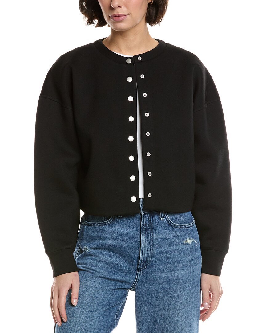 Rag & Bone Abby Scuba Cardigan In Black