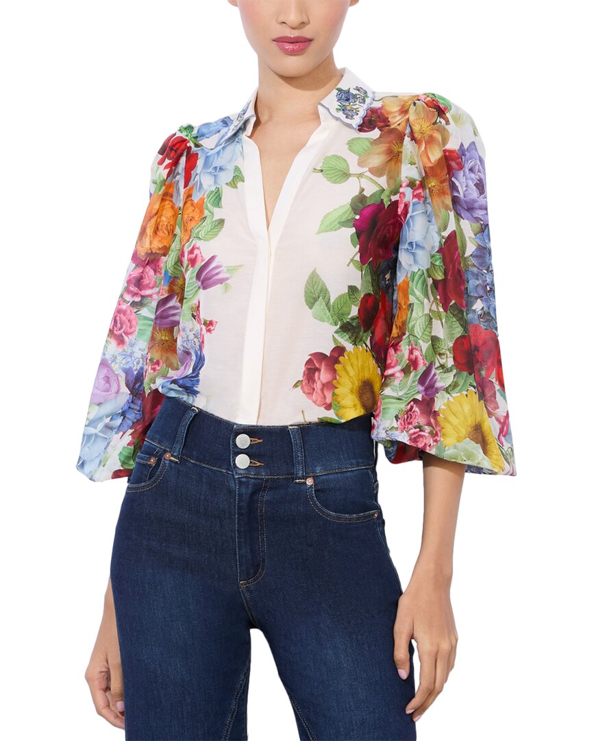Alice And Olivia Alice + Olivia Roanne Silk-blend Blouse