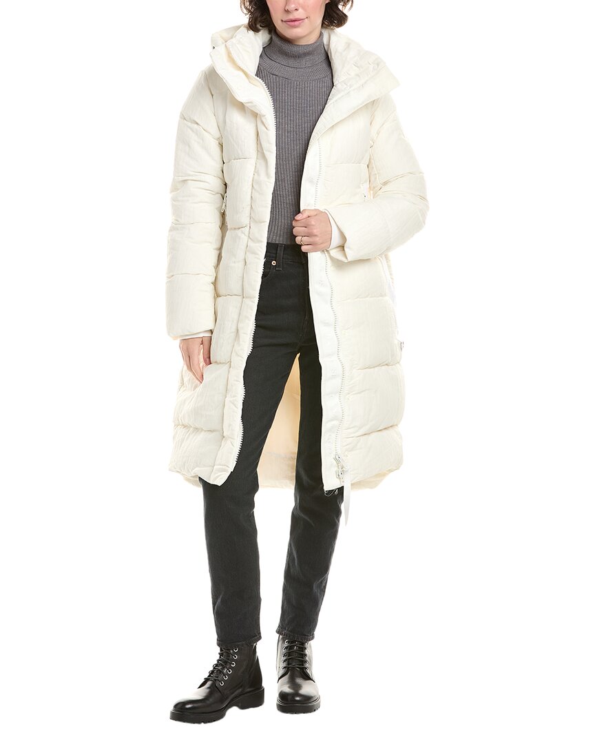 Canada Goose Byward Parka Shiny Crinkle Slim Fit Parka In White