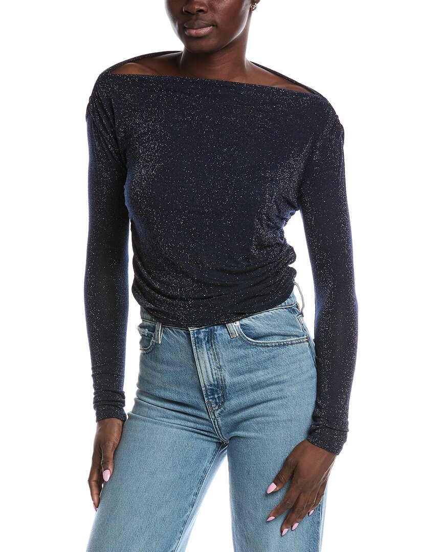 Project Social T Feeling It Off-shoulder Top In Blue