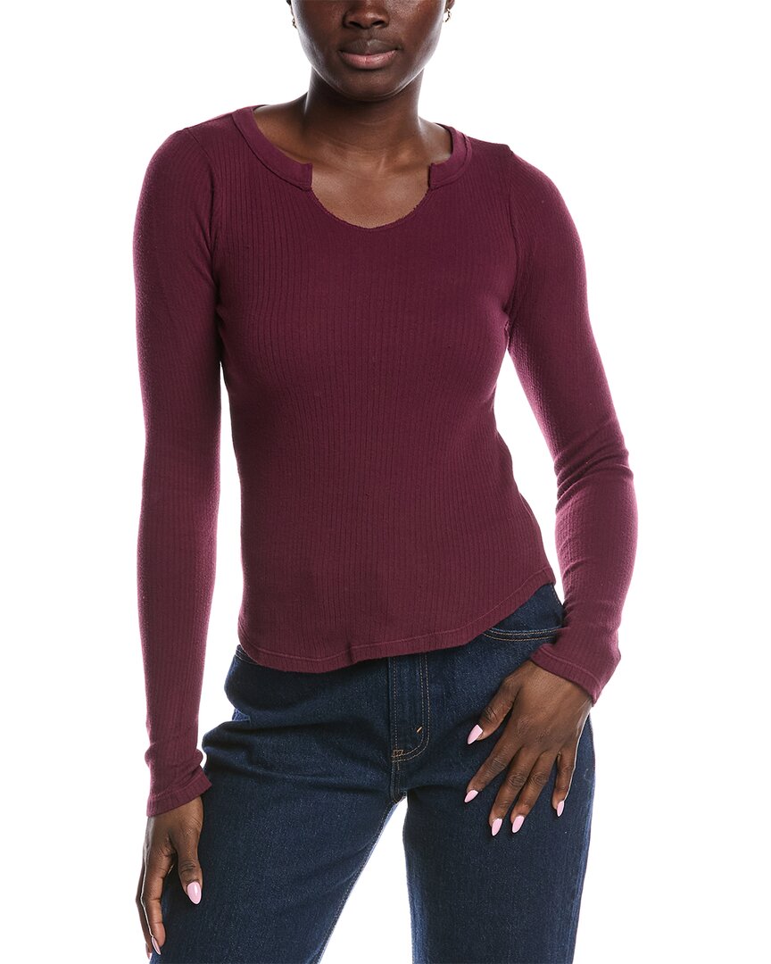 Project Social T The Comeback Notch Neck Top In Red