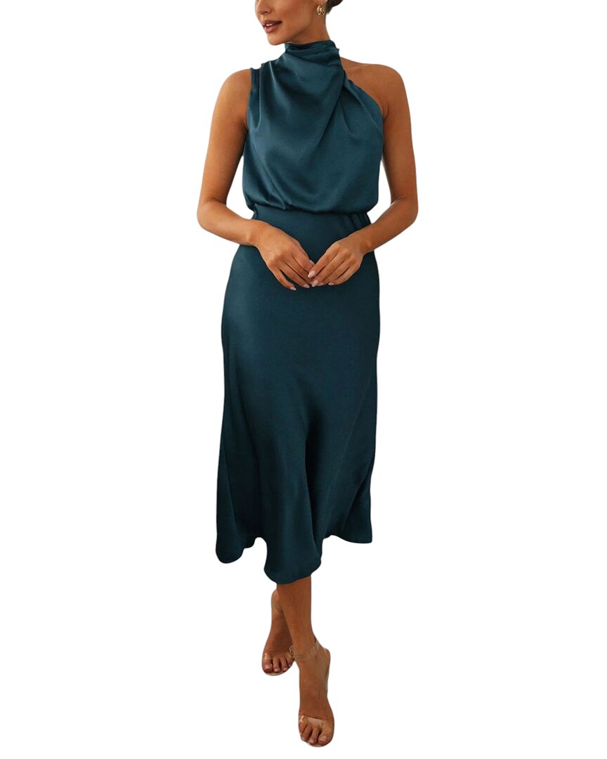 Charlotte Green Midi Dress In Green