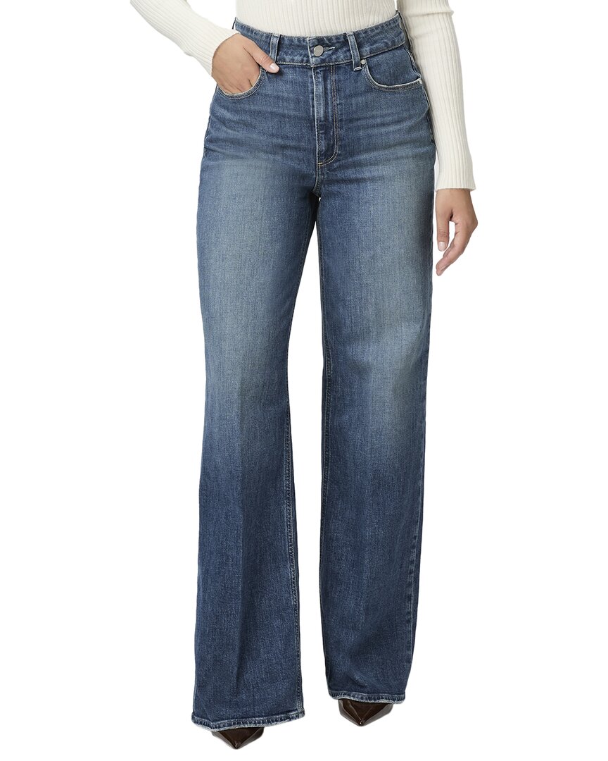Paige Charlie High Rise Flare Leg Jeans In Mixtape In Blue