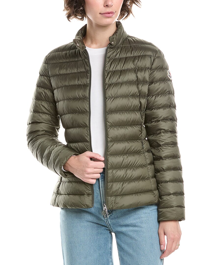 Moncler Short Dark Green Igelle Down Jacket In Green