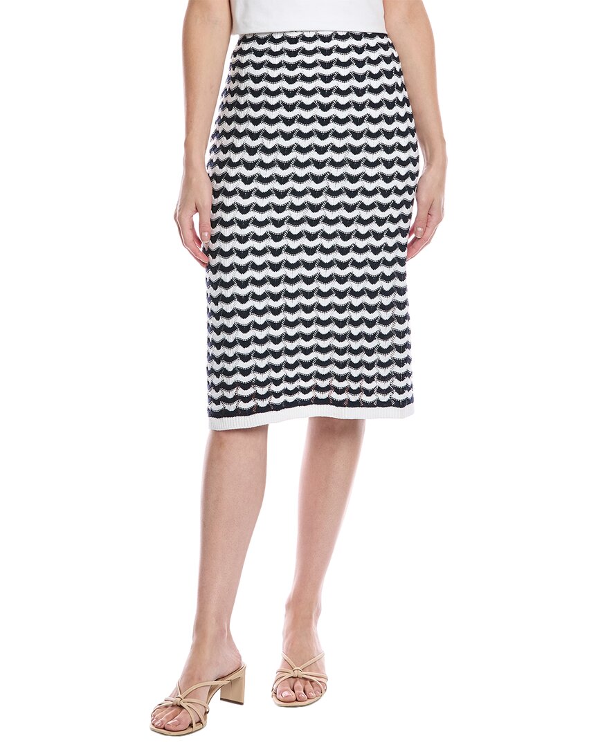 Brooks Brothers Pointelle Sweater Skirt In White