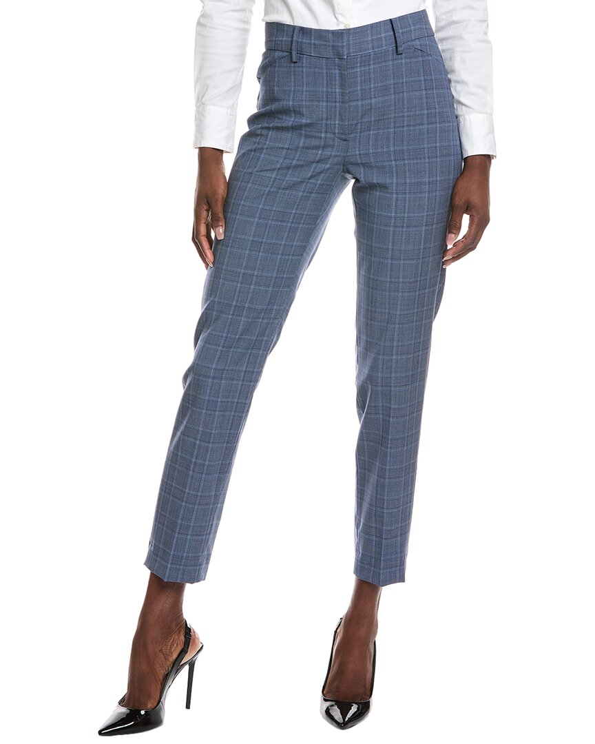 Brooks Brothers Explorer Slim Crop Wool-blend Pant In Blue